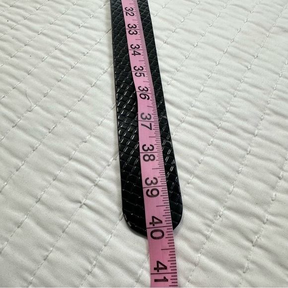 A/X Armani Exchange 100% Leather Glossy Black Belt Size S main image 12